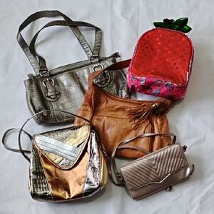 Bundle Of Purses Handbag Lunch Tote For Use Or Diy Projects Vintage Modern